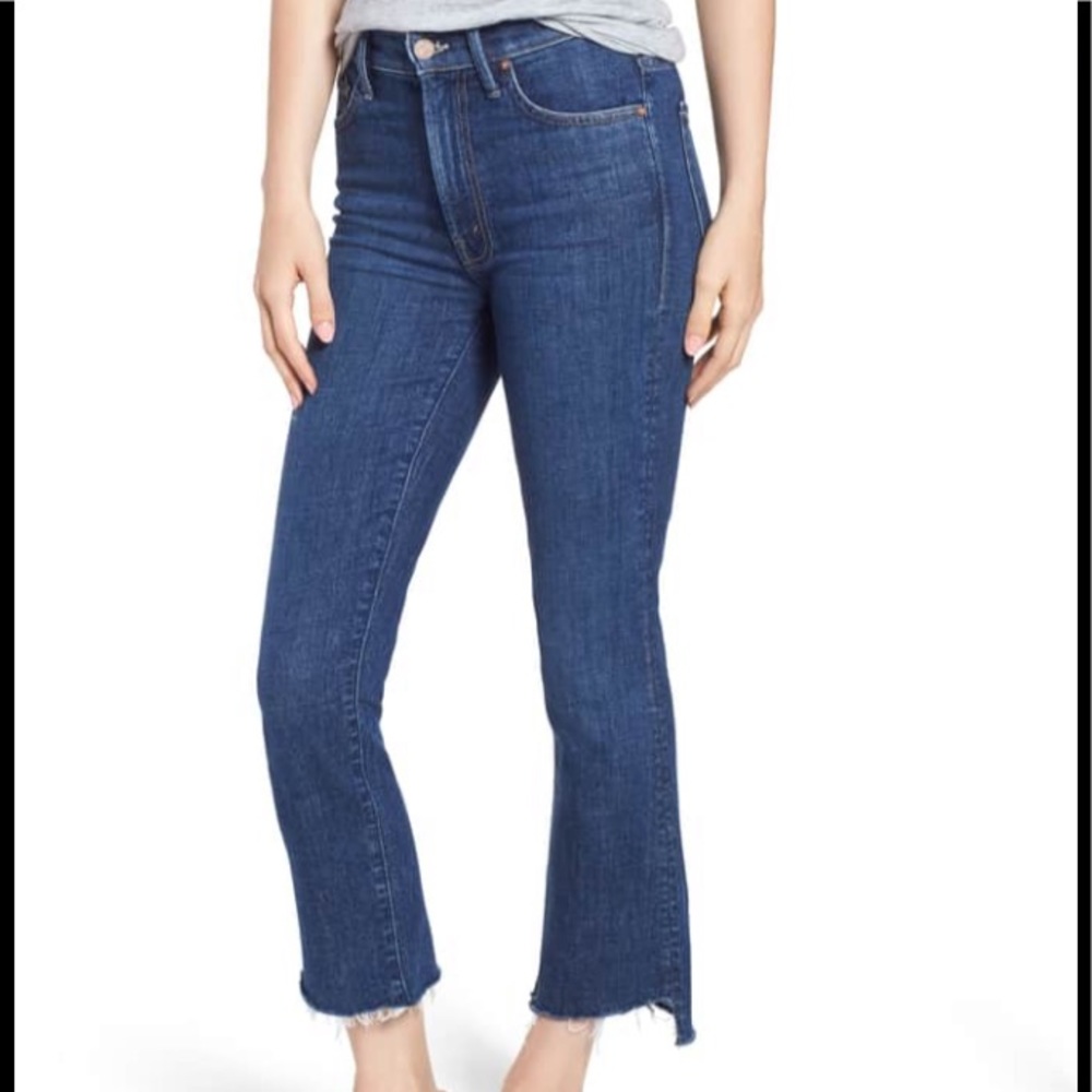 MOTHER Insider crop step fray.
